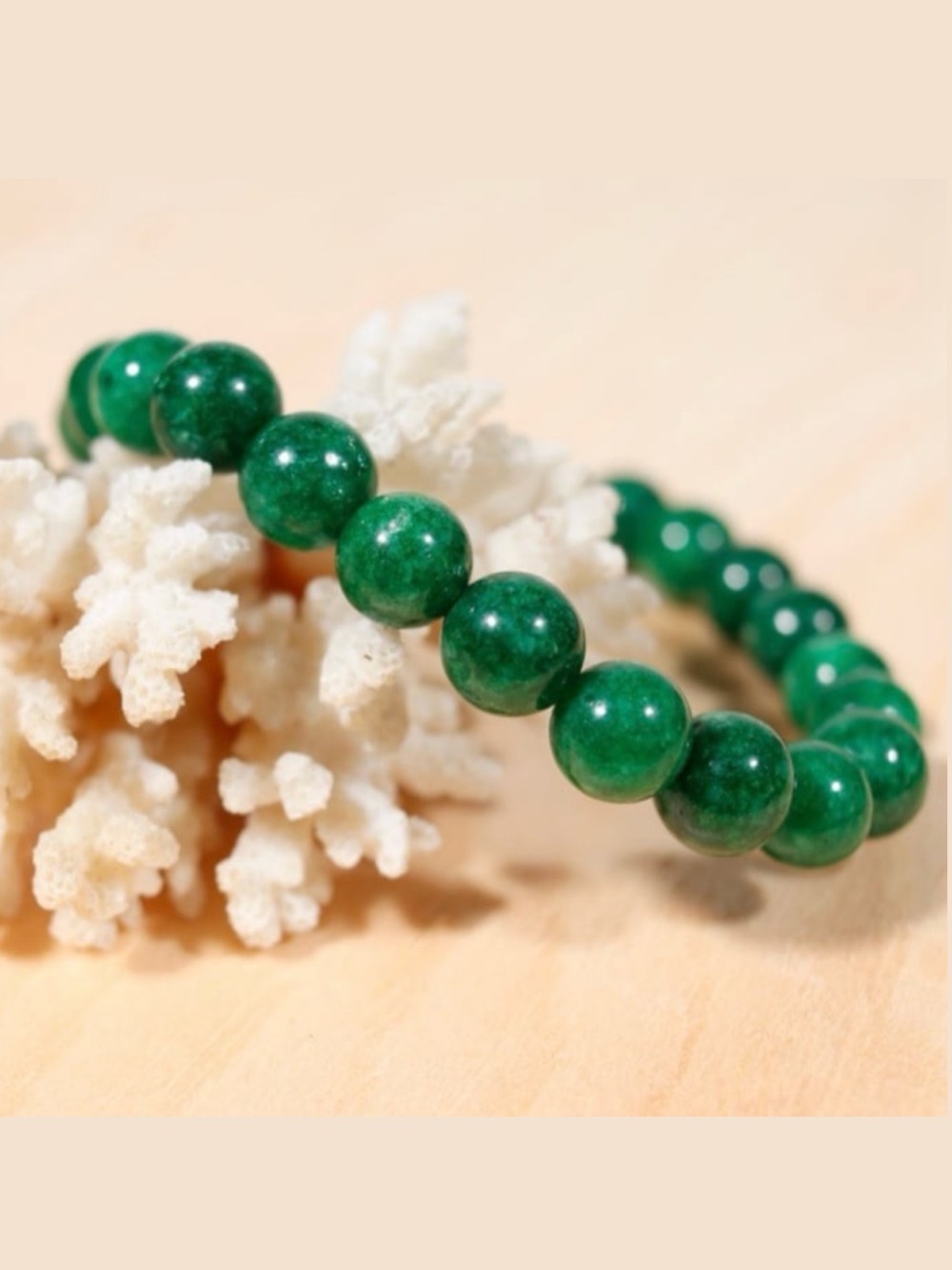 🆕New Healing Emerald Crystal Gemstone Bracelet-8mm